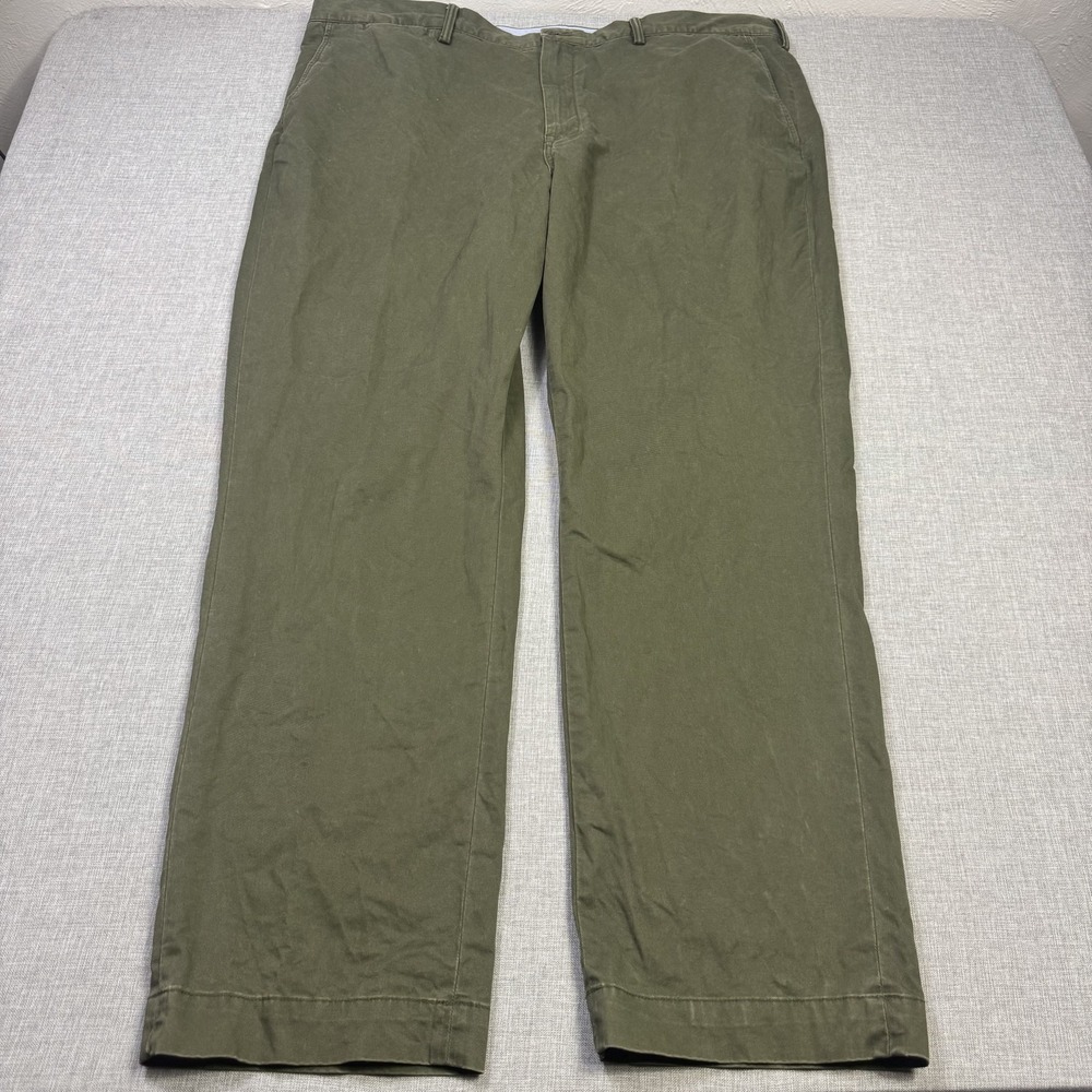 Polo Ralph Lauren The Polo Chino Pants Mens 44Bx32 Big Green Cotton Stretch Fit